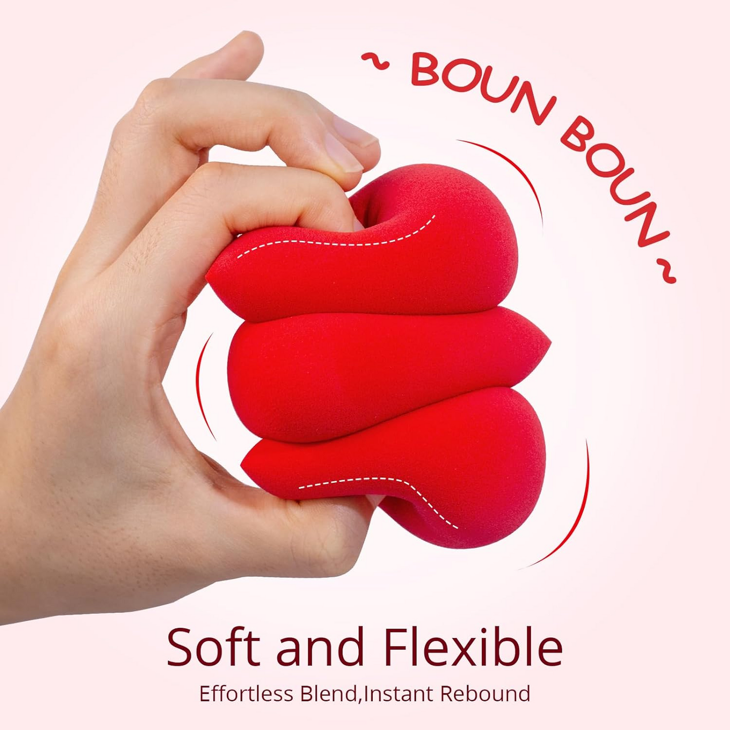 BEAKEY Boun Boun Beauty Sponges,Beauty Gift Set Multi-colored 5 Pcs - BEAKEY