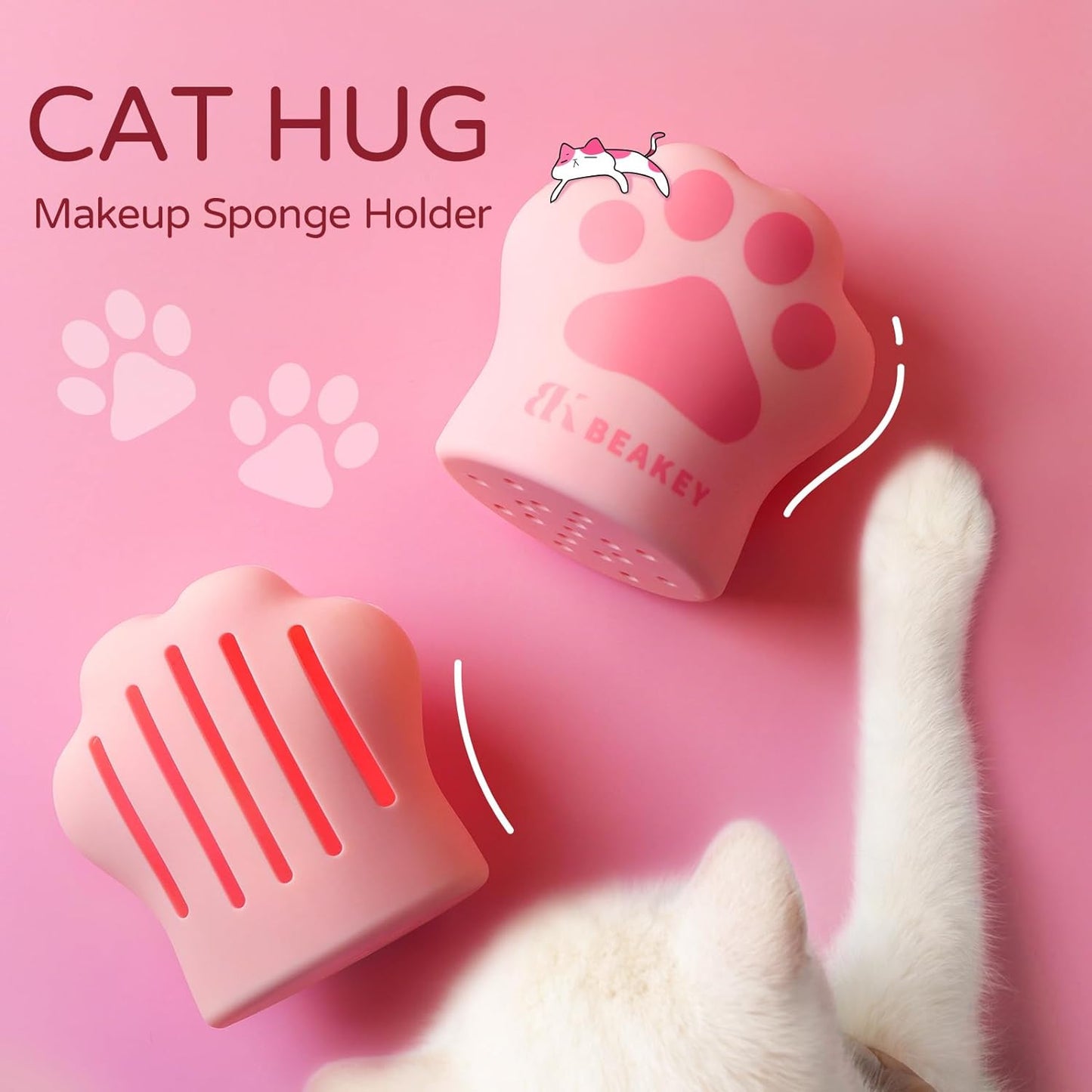 BEAKEY - Cat Hug Makeup Sponge Holder - BEAKEY