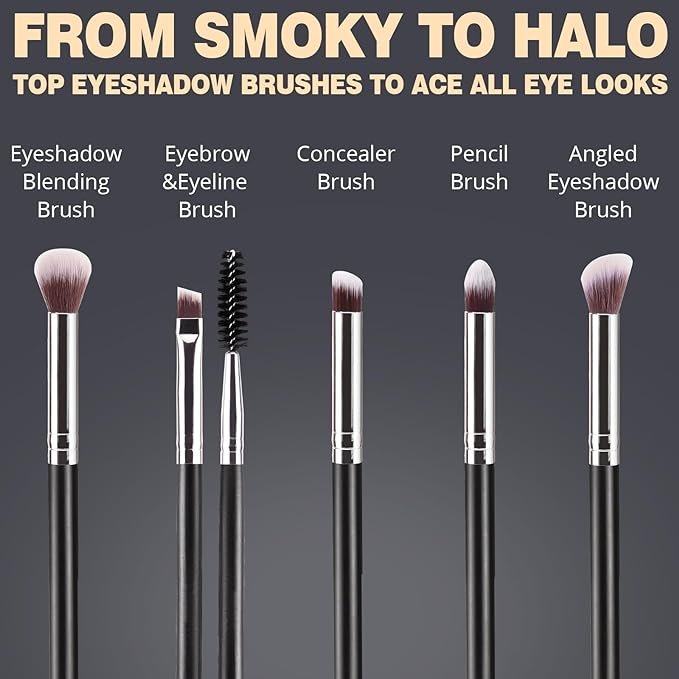 BEAKEY Makeup Brush Set (10+2) - BEAKEY