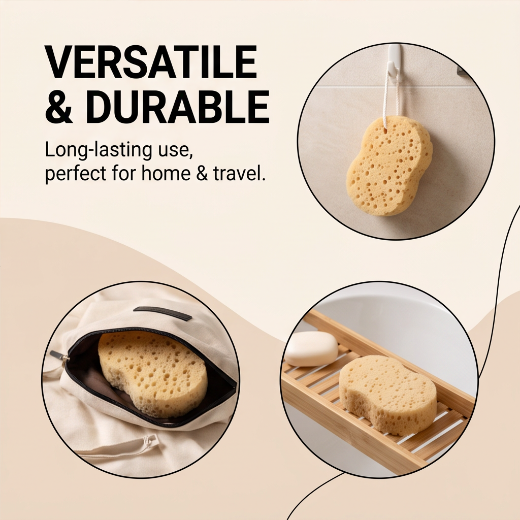 FindYourFlawless Bath Sponges, Soft Absorbent Body Sponge for Shower Cleansing and Daily Body Care