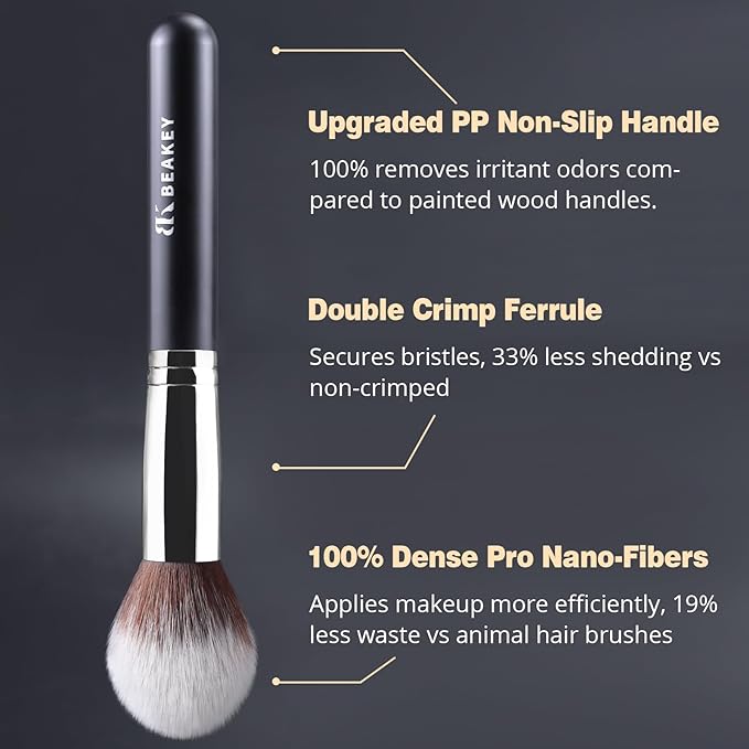 BEAKEY Makeup Brush Set (10+2) - BEAKEY