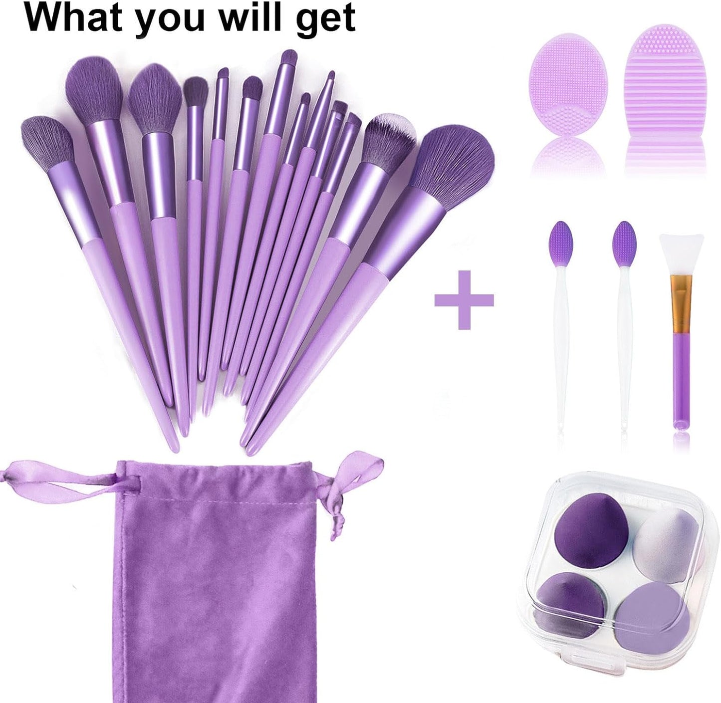 BEAKEY 22 Pcs Purple Makeup Kit - BEAKEY
