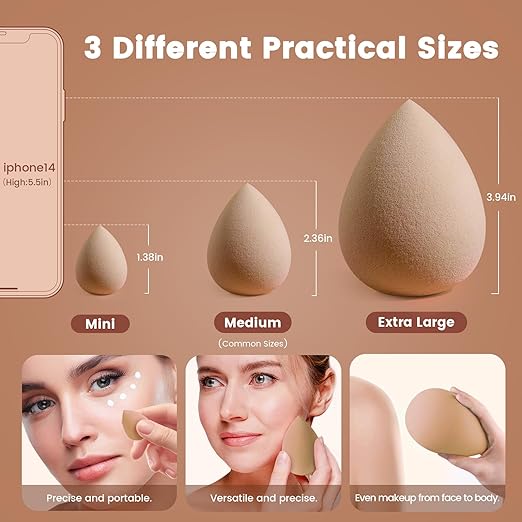 BEAKEY Makeup Sponge Set of 3 - BEAKEY