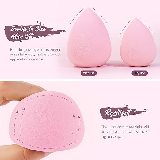 BEAKEY 5 Pcs Makeup Sponge Set-Multi-colored - BEAKEY