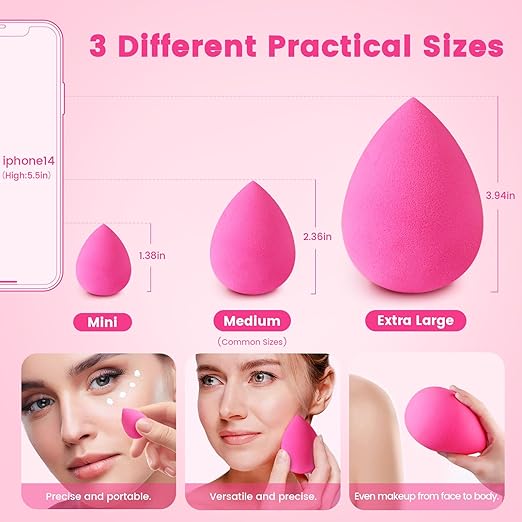 BEAKEY Makeup Sponge Set of 3 - BEAKEY