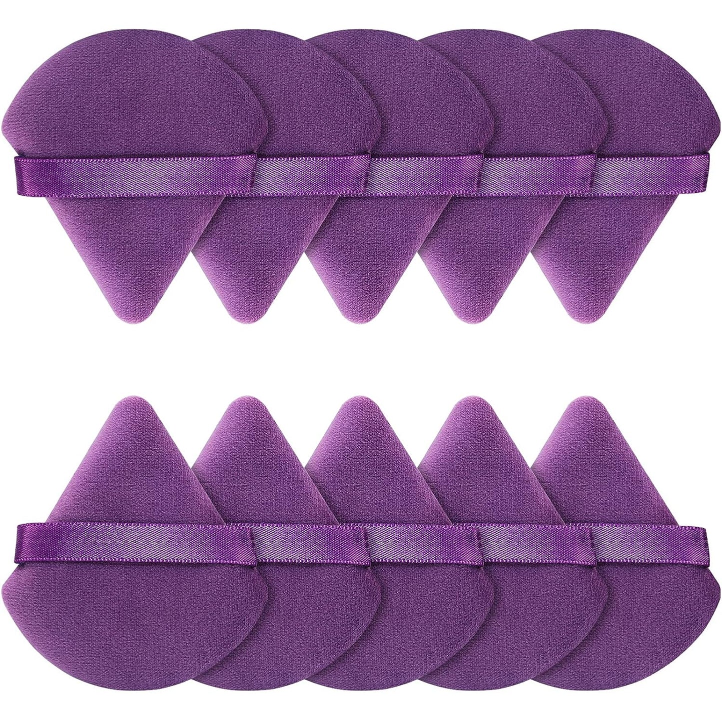 Powder Puffs 10 pcs Dark Purple - BEAKEY