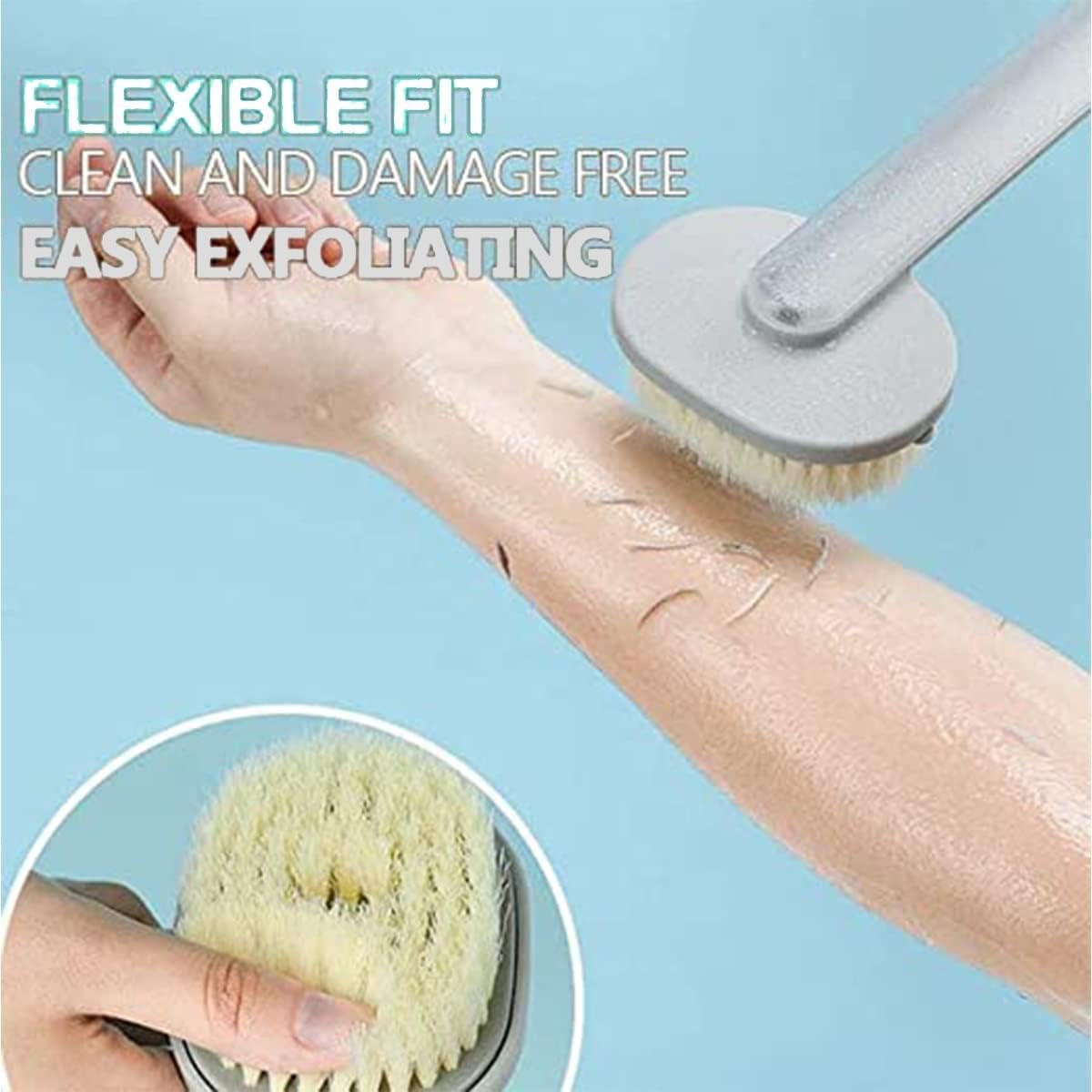 BEAKEY Bath brushes,Long Handle Rub Bath Brush - BEAKEY
