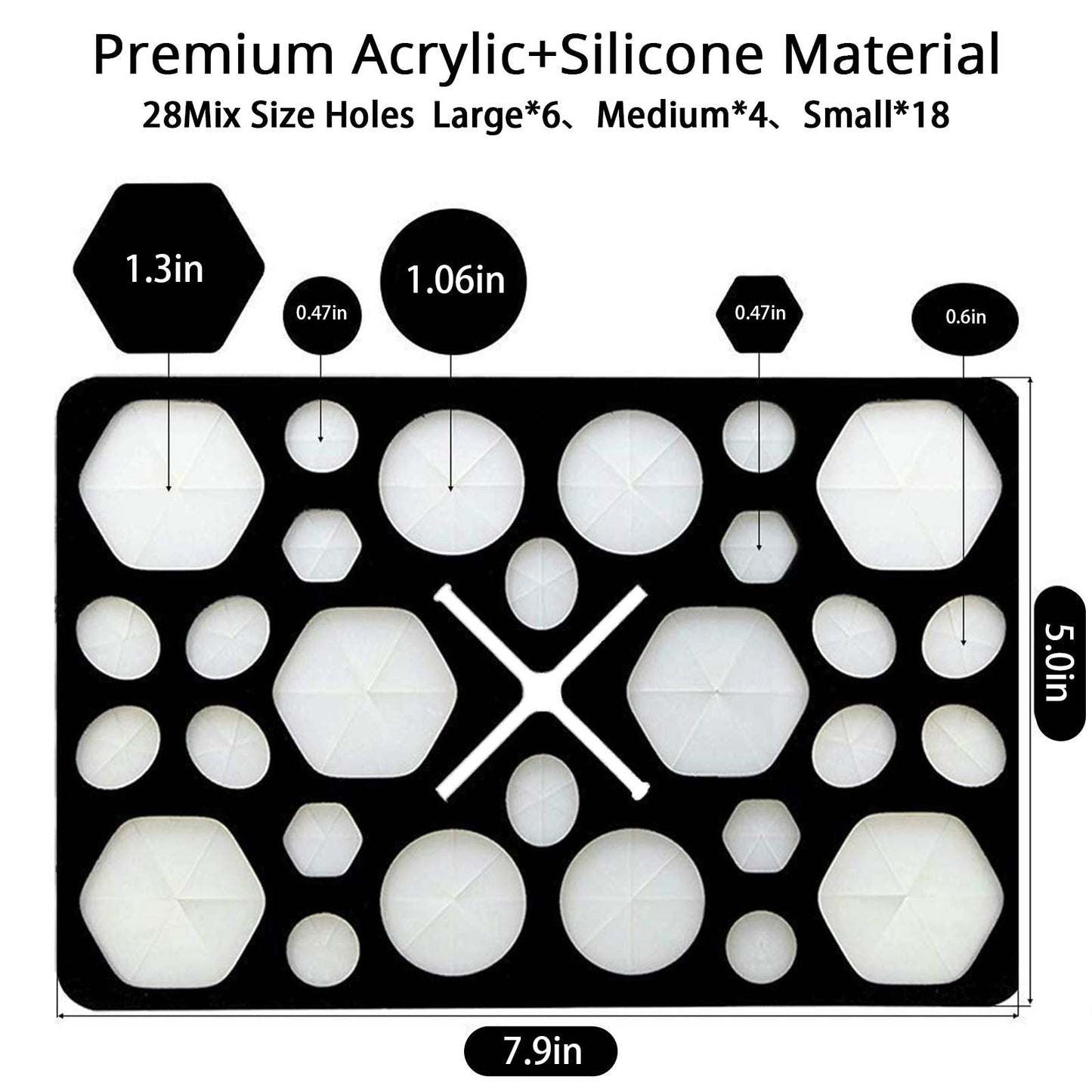 BEAKEY Collapsible Acrylic Makeup Brush Drying Holder TK Popular