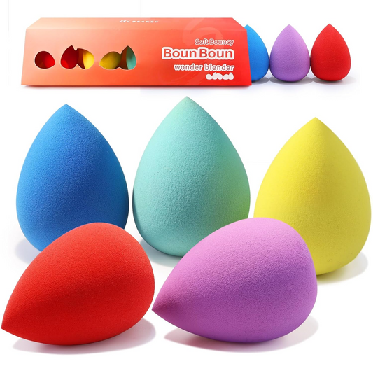 BEAKEY Boun Boun Beauty Sponges,Beauty Gift Set Multi-colored 5 Pcs