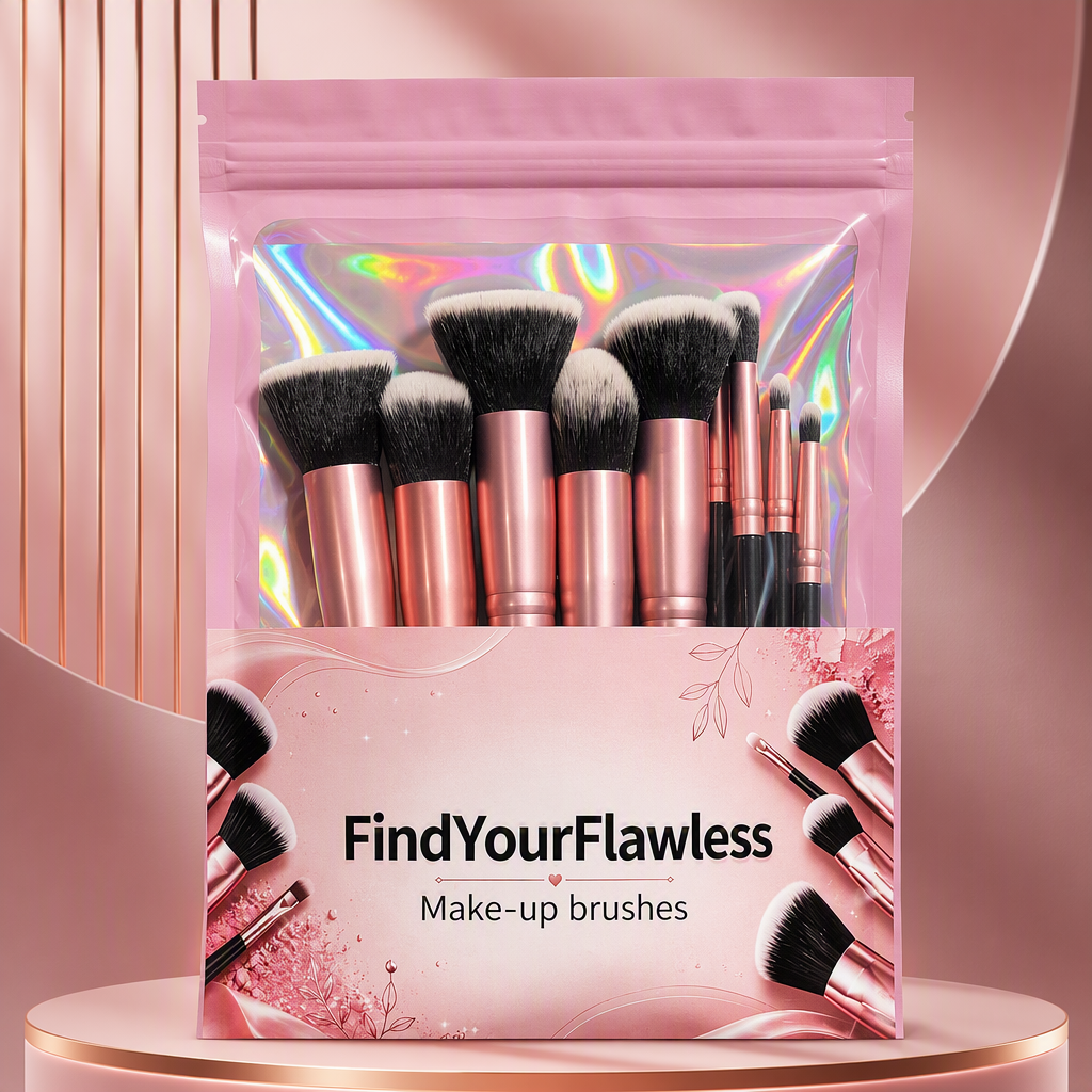 FindYourFlawless Make-Up Brushes, Cosmetic Brushes Set for Face and Eye Makeup