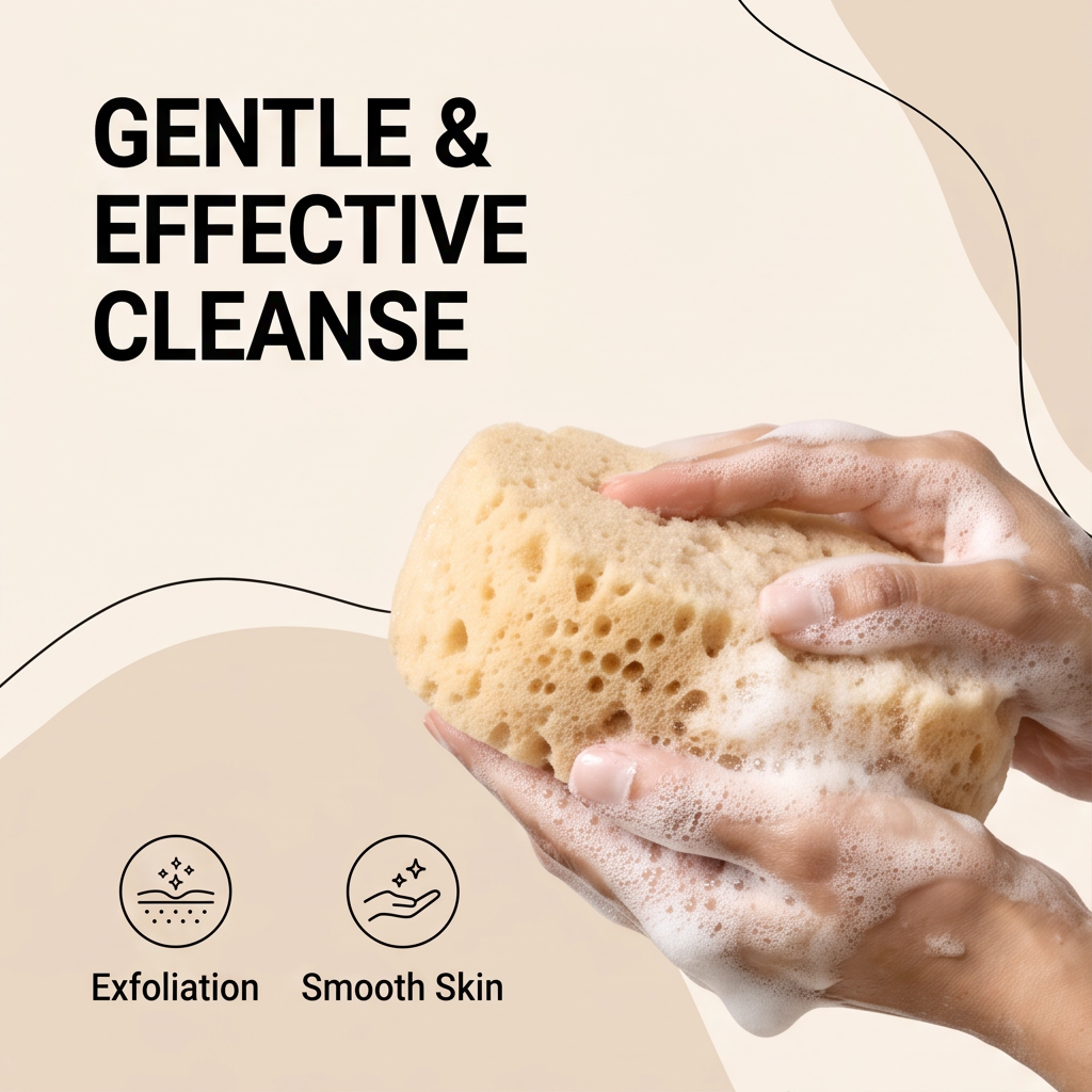 FindYourFlawless Bath Sponges, Soft Absorbent Body Sponge for Shower Cleansing and Daily Body Care