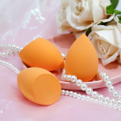 BEAKEY Makeup Sponges, Foundation Blending Paw Paw Sponge for Liquid Cream and Powder, 4Pcs Orange - BEAKEY
