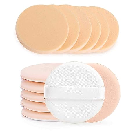 BEAKEY 12 Pcs Round Makeup Sponges with Air Cushion Powder Puff, Latex-free Boun Boun Sponges and Makeup Puff for Liquid Foundation, Powder, Concealer OKBUY123
