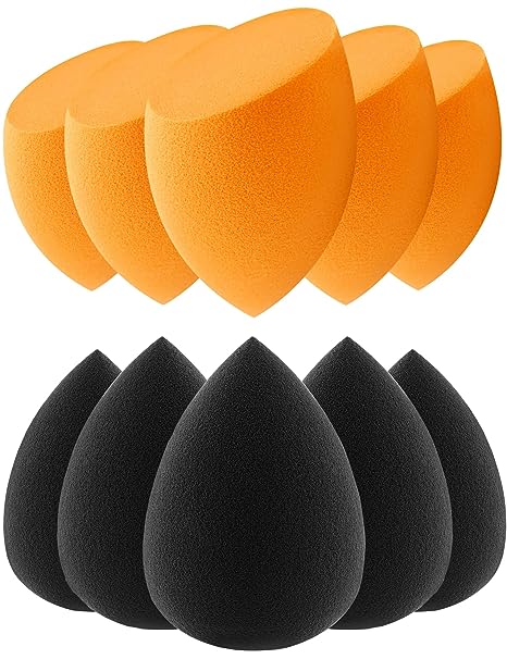 BEAKEY 2 Shapes, 10-Pcs Latex-Free Vegan Makeup Sponge Set OKBUY123