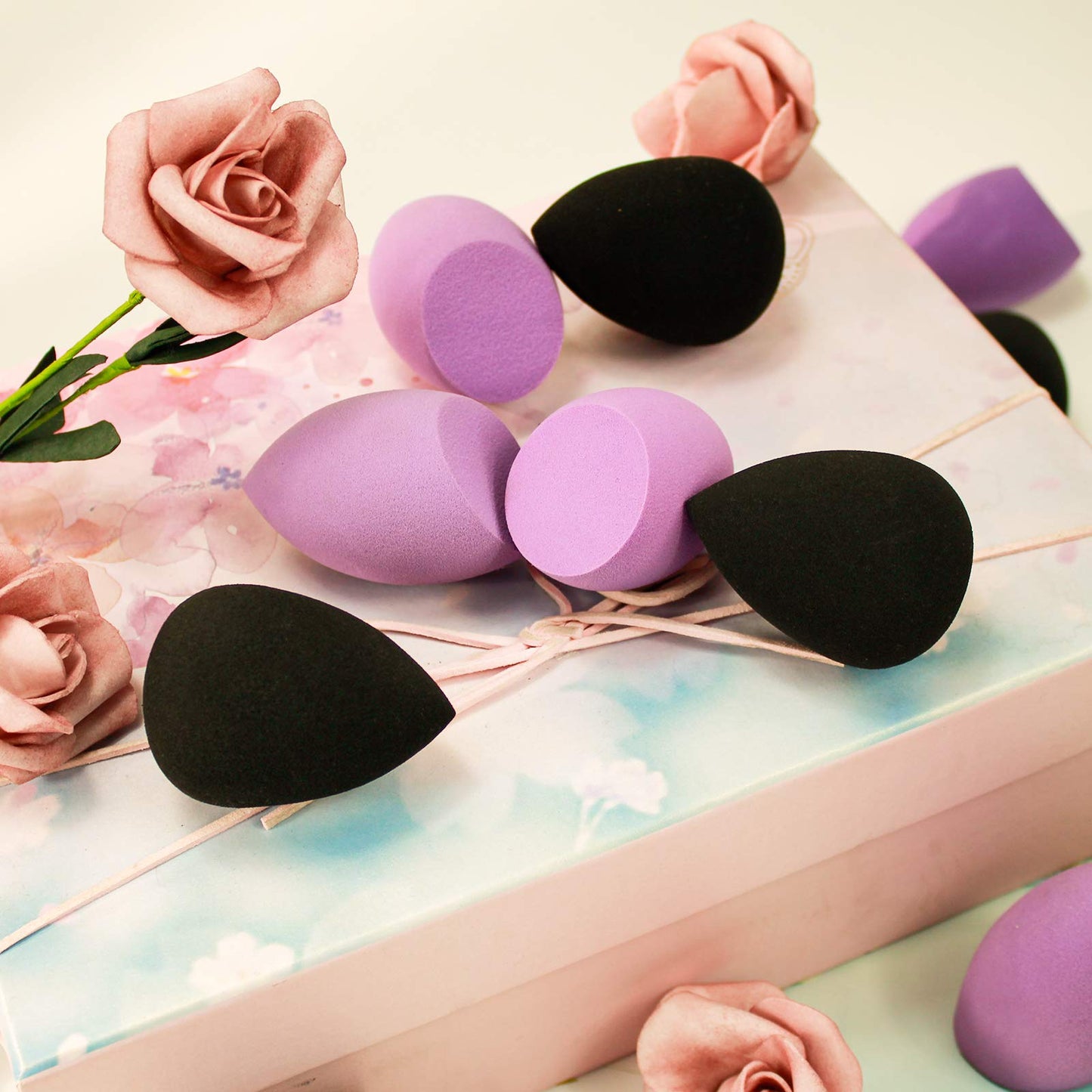 BEAKEY 2 Shapes, 10-Pcs Latex-Free Vegan Makeup Sponge Set TK Popular