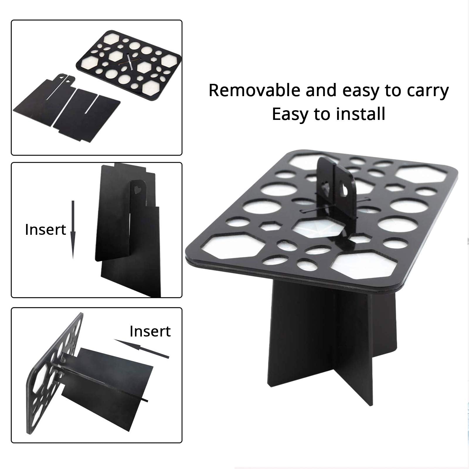 BEAKEY Collapsible Acrylic Makeup Brush Drying  Holder TK Popular